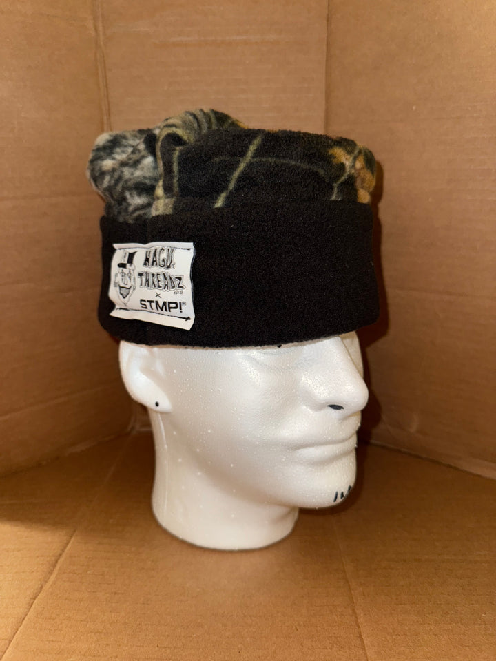 NAGU x STMP! Black and Camo Beanie